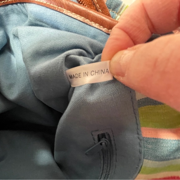 Fossil Shoulder Canvas Striped Material Boho Style ZB2267. - Picture 12 of 16